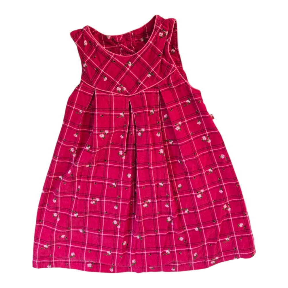 Vintage 1990s Y2k McKids Pink Plaid Sleeveless Dress